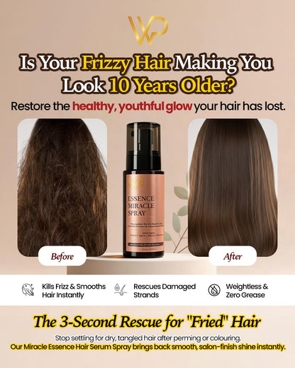 Hair Serum Spray for Dry & Frizzy Hair | WP Miracle Essence | Instant Repair, Shine & Heat Protection (120 ml)