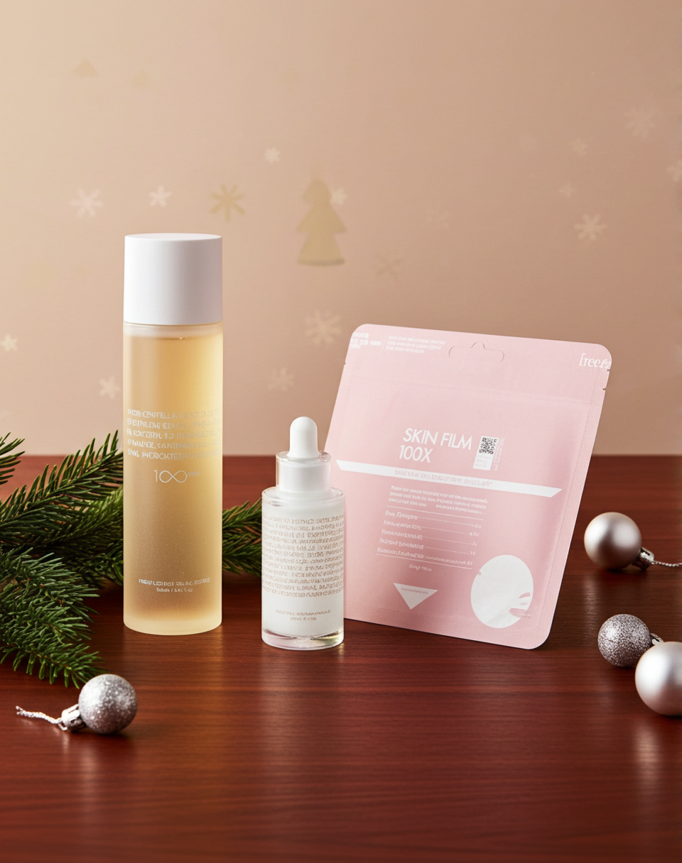 Freety Lab FULL Skincare Routine Set : Teca Toner, Collagen Ampoule & Film CollagenPLUS Mask (30pcs/box) (Best Value Bundle)